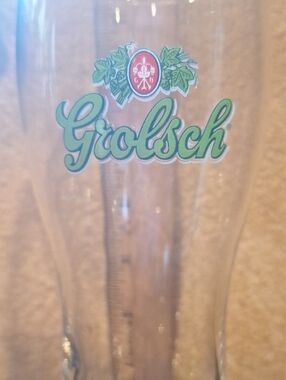 Grolsch Branded Pilsner Glass - Green Logo